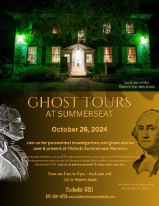 Ghost Tours at Summerseat Mansion 2024 - Historic Summerseat Morrisville Bucks County Bucks County Ghost Tours Halloween Events